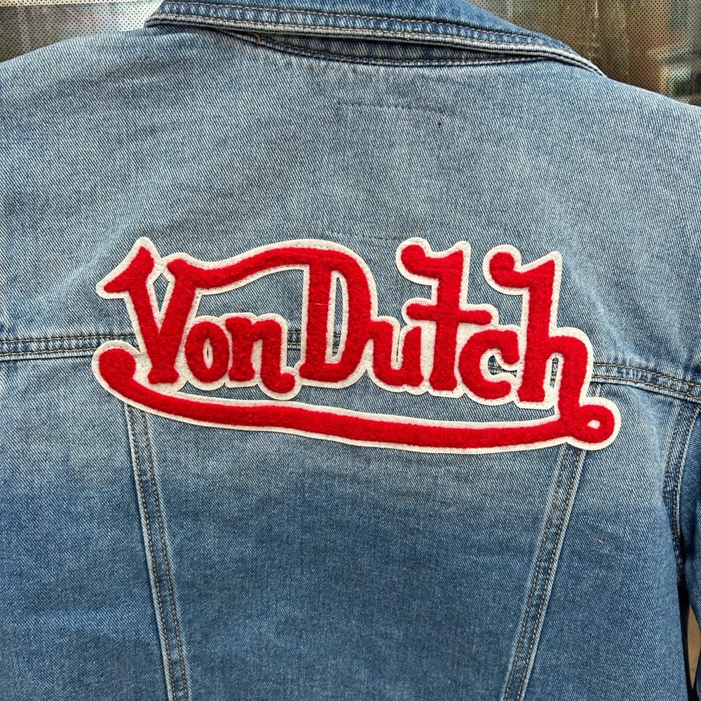 Von Dutch Blue Denim Jacket with Orange Label